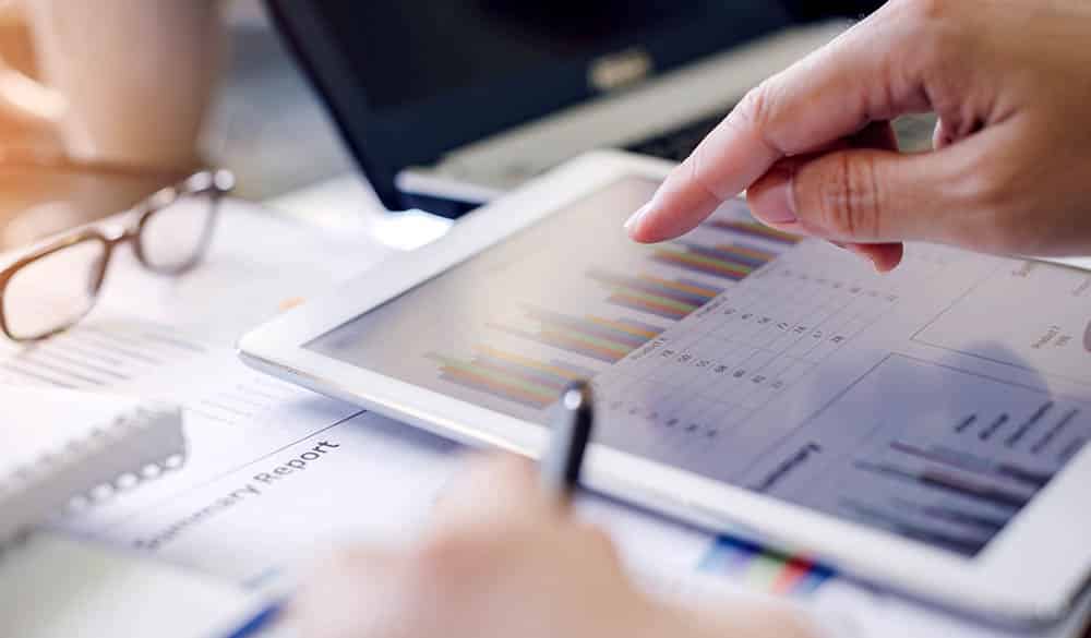 CPA reviewing cash flow charts